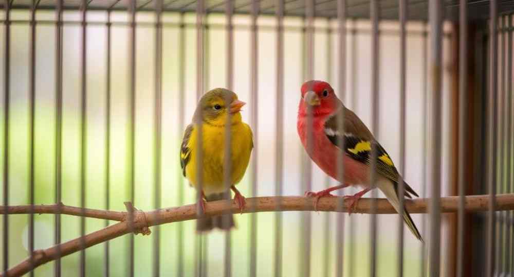 finch birds in cage finch birds in cage